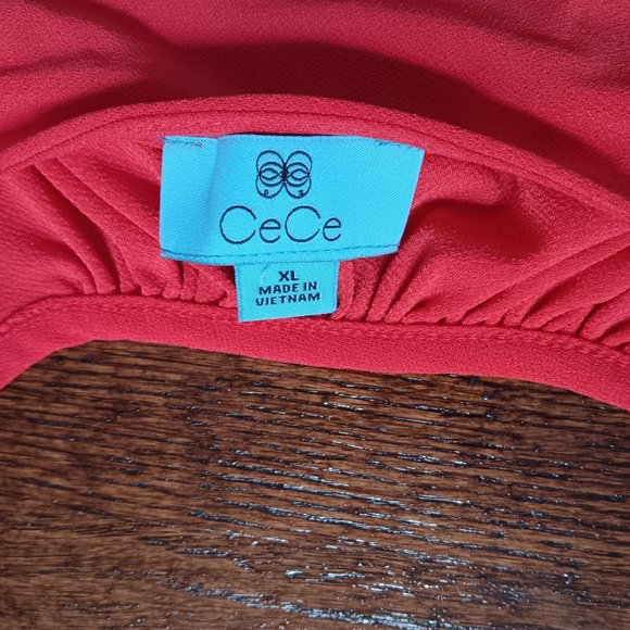 Ce Ce Red Sleeveless Blouse Size W XL - Picture 2 of 4